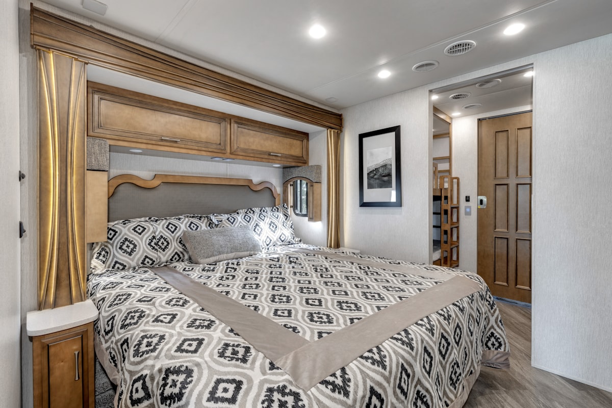 Class C RV interior with slide-out