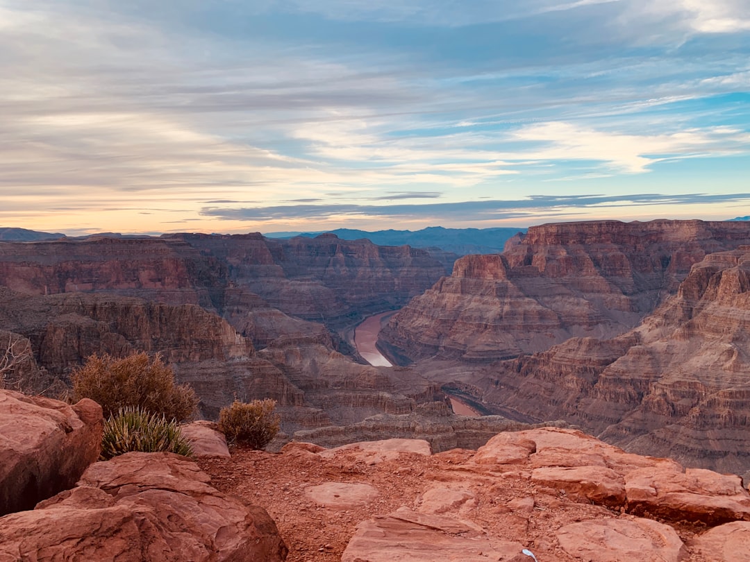 RV at a Grand Canyon overlook at sunrise