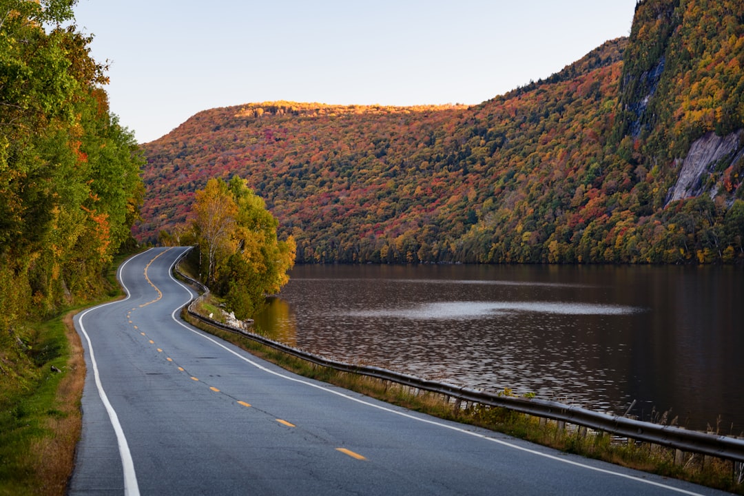 New England fall foliage RV camping with colorful trees