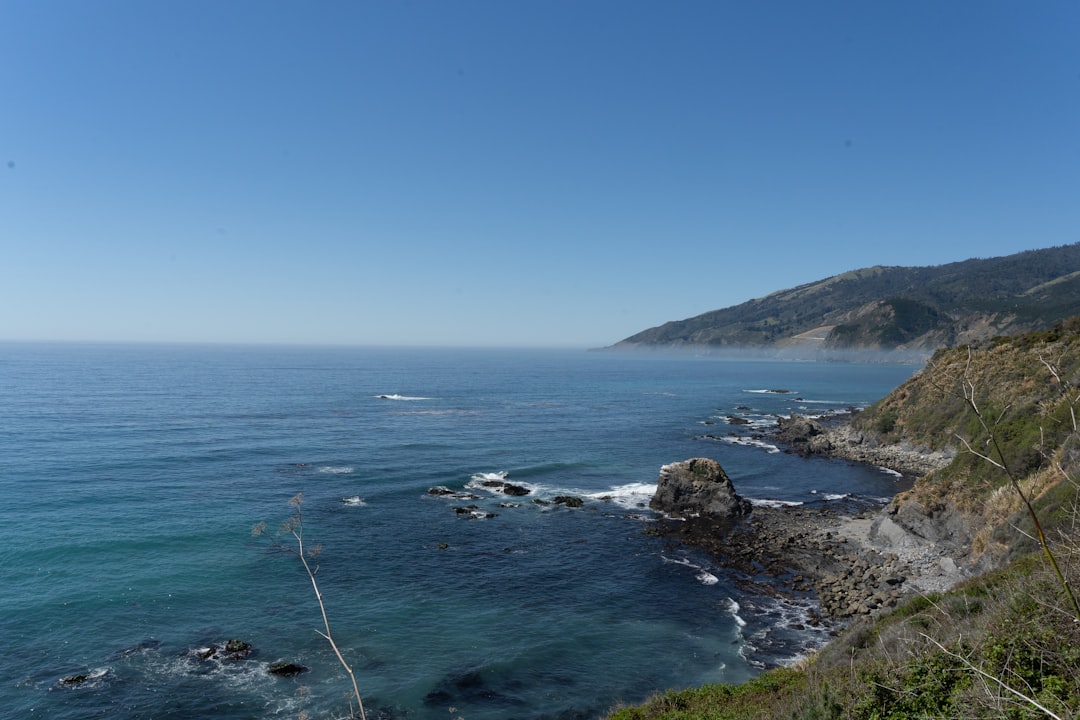 RV driving on Pacific Coast Highway with ocean views